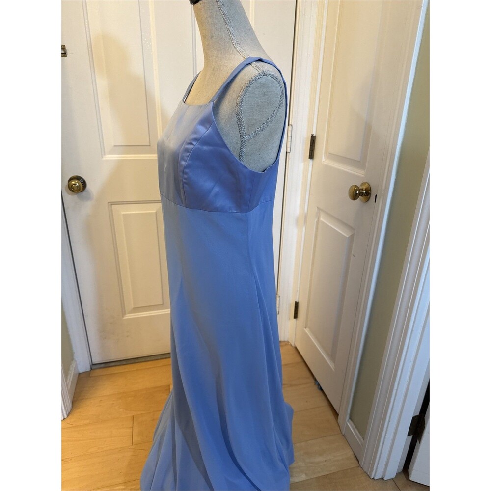 PRETTY PERIWINKLE Adrianna Papell boutique blue maxi dress strapless size 10 - Picture 8 of 9